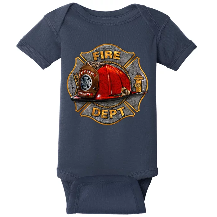 Maltese Fire Dept. Helmet Baby Bodysuit