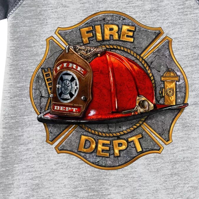 Maltese Fire Dept. Helmet Infant Baby Jersey Bodysuit