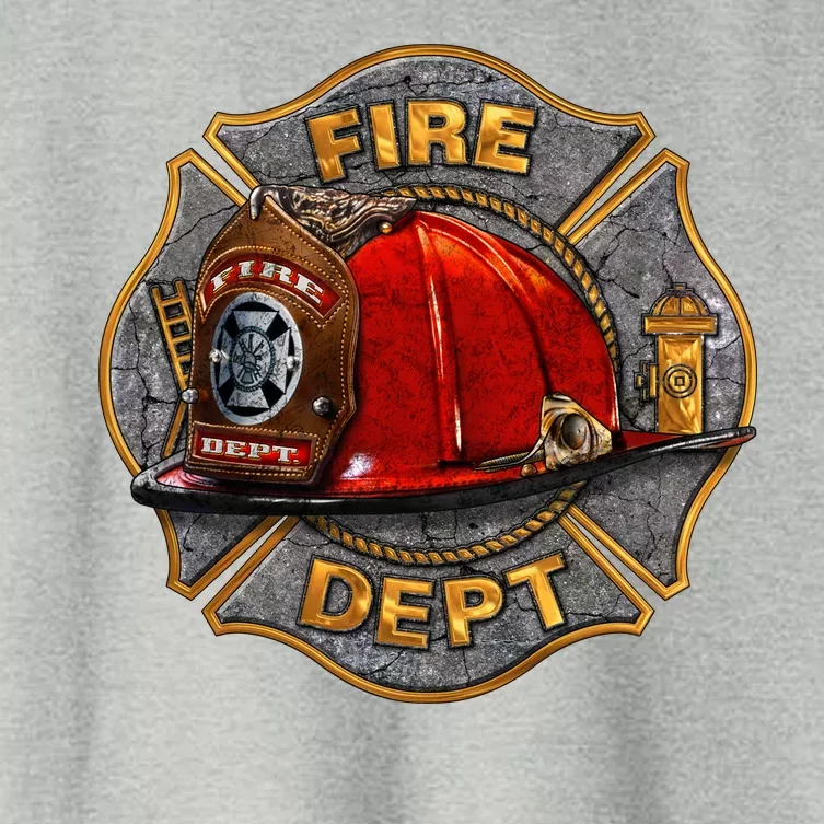 Maltese Fire Dept. Helmet Women's Crop Top Tee