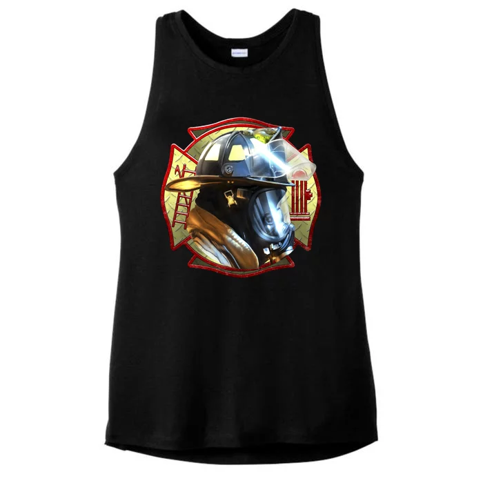 Maltese Fireman Ladies Tri-Blend Wicking Tank