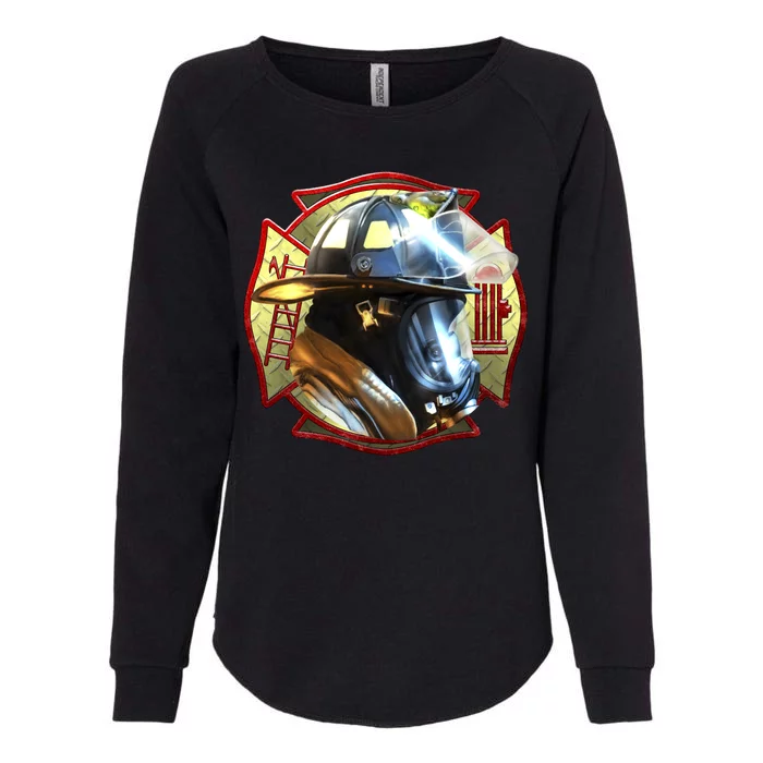 Maltese Fireman Womens California Wash Sweatshirt