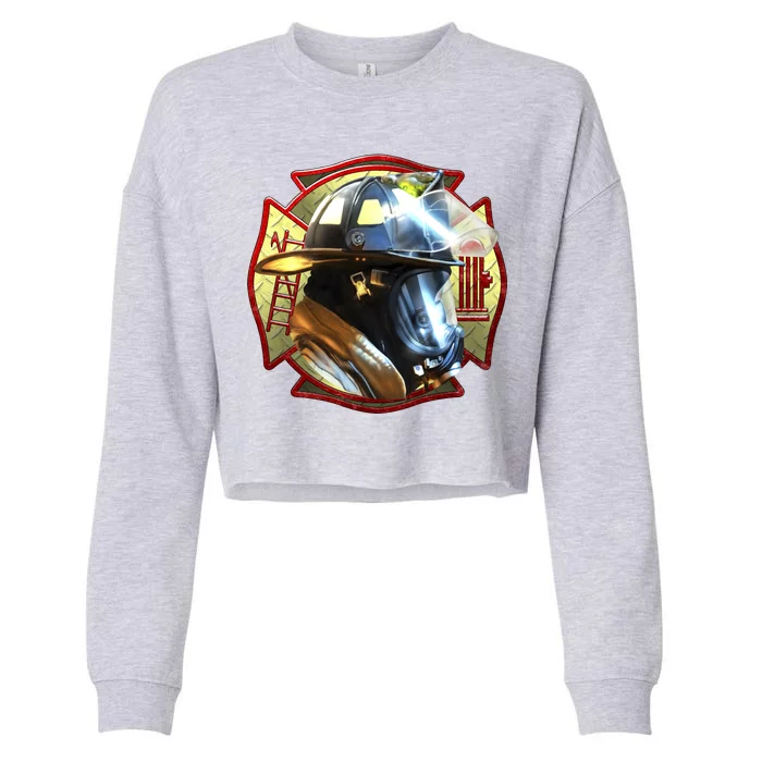 Maltese Fireman Cropped Pullover Crew