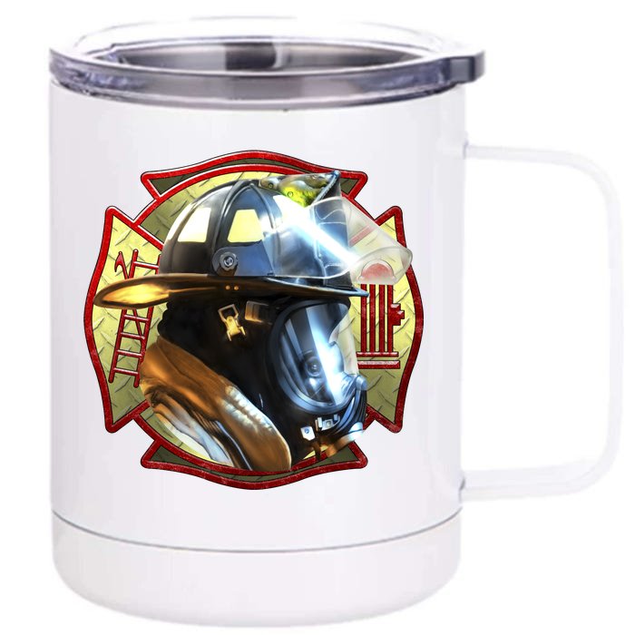 Maltese Fireman Front & Back 12oz Stainless Steel Tumbler Cup