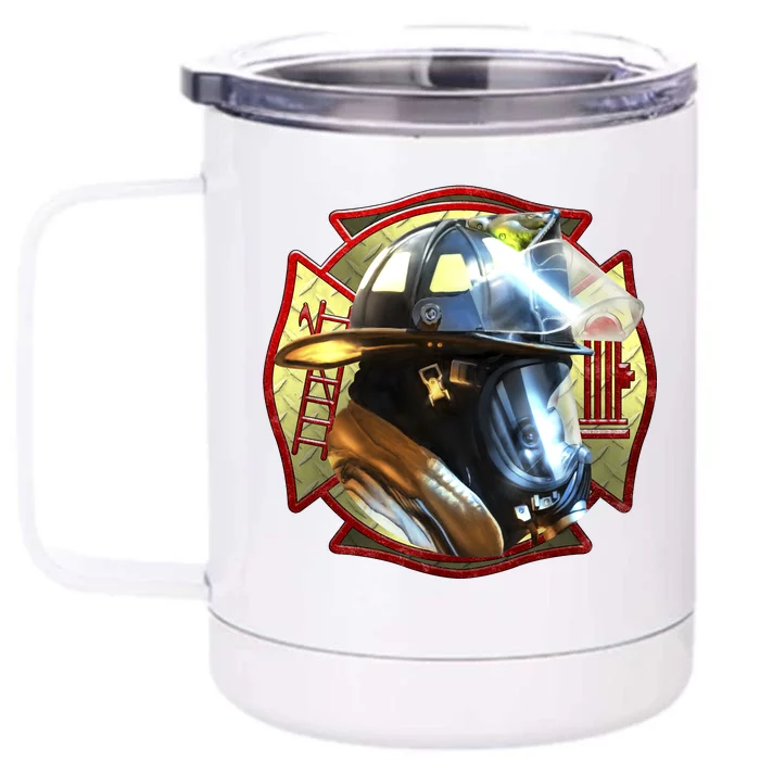 Maltese Fireman Front & Back 12oz Stainless Steel Tumbler Cup