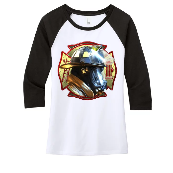 Maltese Fireman Women's Tri-Blend 3/4-Sleeve Raglan Shirt