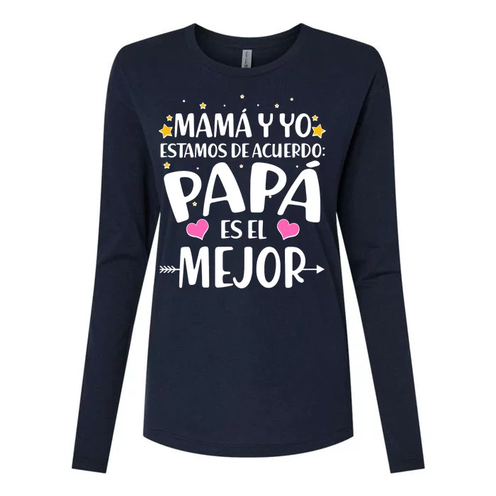 Mamá y Yo Estamos De Acuerdo Papá Es El Mejor Womens Cotton Relaxed Long Sleeve T-Shirt