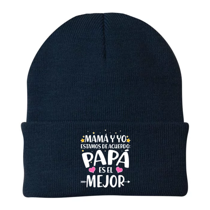 Mamá y Yo Estamos De Acuerdo Papá Es El Mejor Knit Cap Winter Beanie