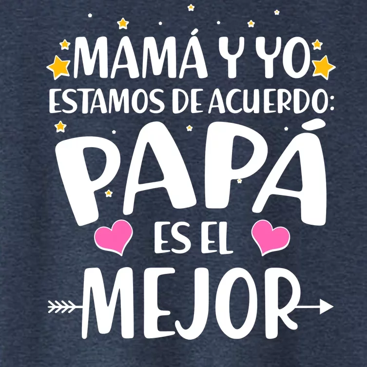 Mamá y Yo Estamos De Acuerdo Papá Es El Mejor Women's Crop Top Tee