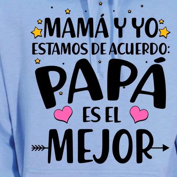 Mamá y Yo Estamos De Acuerdo Papá Es El Mejor Unisex Surf Hoodie