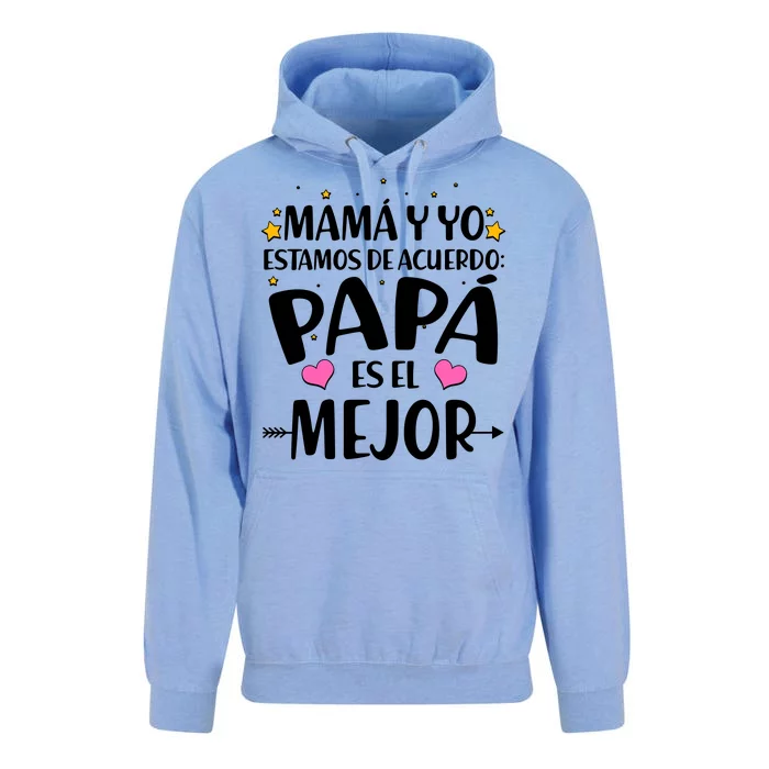 Mamá y Yo Estamos De Acuerdo Papá Es El Mejor Unisex Surf Hoodie