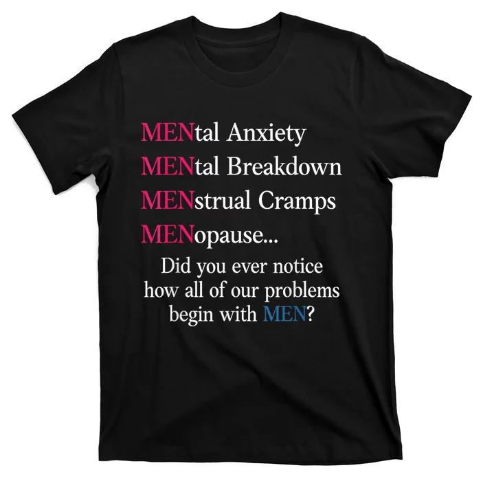 Mental Anxiety Mental Breakdown Menstrual Cramps Menopause T-Shirt