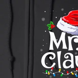 Mr And Mrs Claus Couples Matching Christmas Pajamas Santa Full Zip Hoodie