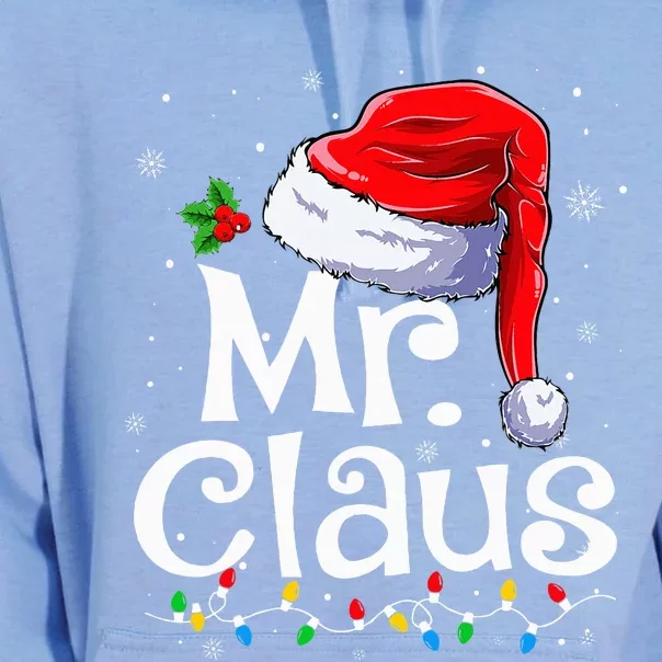 Mr And Mrs Claus Couples Matching Christmas Pajamas Santa Unisex Surf Hoodie