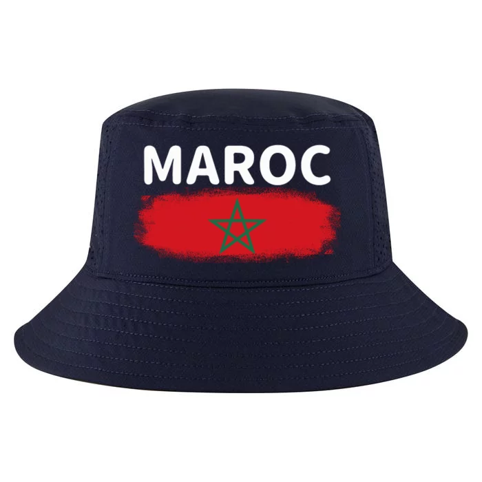 Moorish American Morocco Flag Moroccan Soccer Supporterer Cool Comfort Performance Bucket Hat