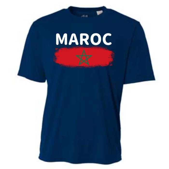 Moorish American Morocco Flag Moroccan Soccer Supporterer Cooling Performance Crew T-Shirt