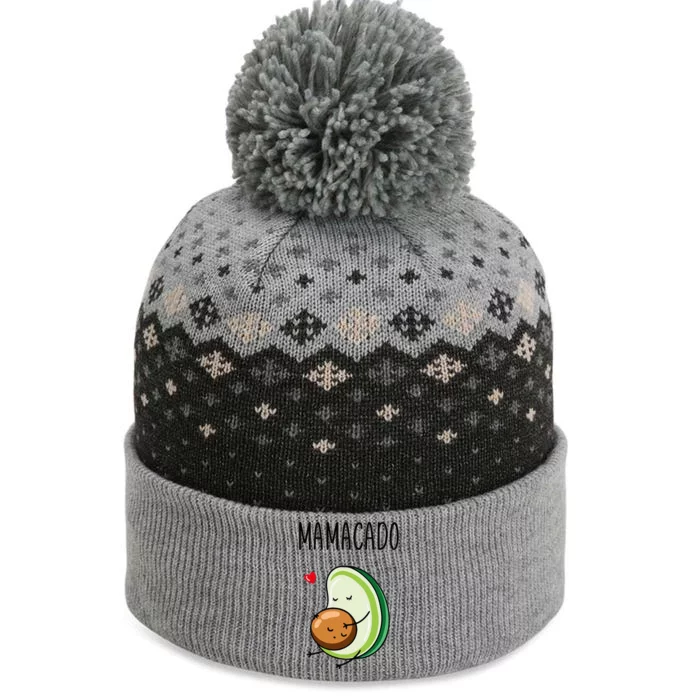 Mamacado Avocado Mom Pregnant The Baniff Cuffed Pom Beanie