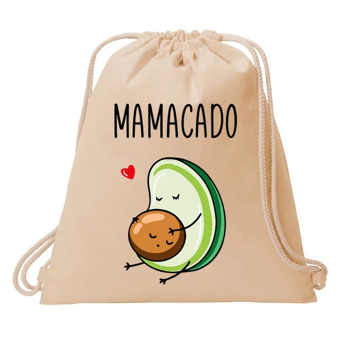 Mamacado Avocado Mom Pregnant Drawstring Bag