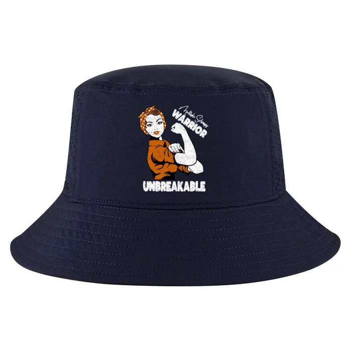 Ms Awareness Multiple Sclerosis Unbreakable Warrior Funny Gift Cool Comfort Performance Bucket Hat