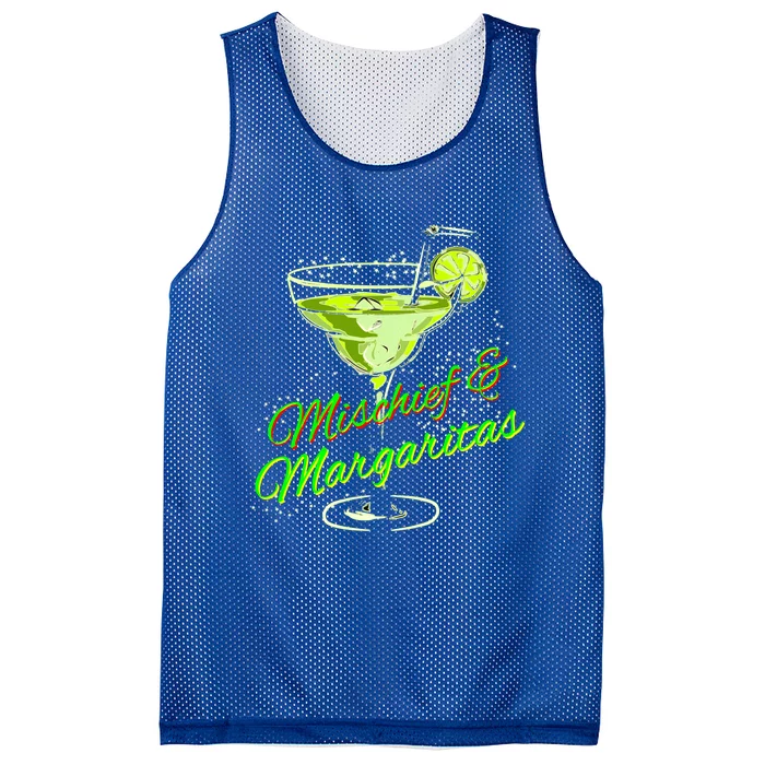 Mischief And Margaritas For Sophisticated Party Ladies Funny Gift Mesh Reversible Basketball Jersey Tank