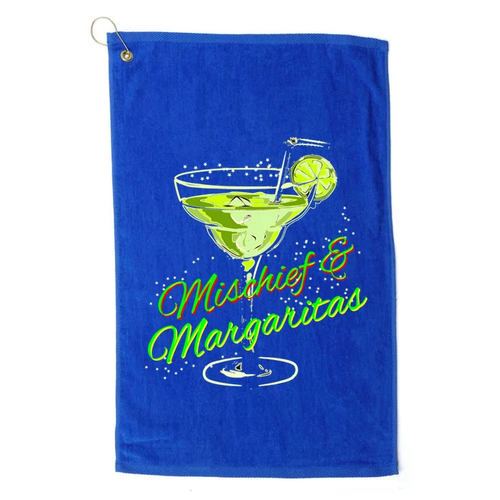 Mischief And Margaritas For Sophisticated Party Ladies Funny Gift Platinum Collection Golf Towel