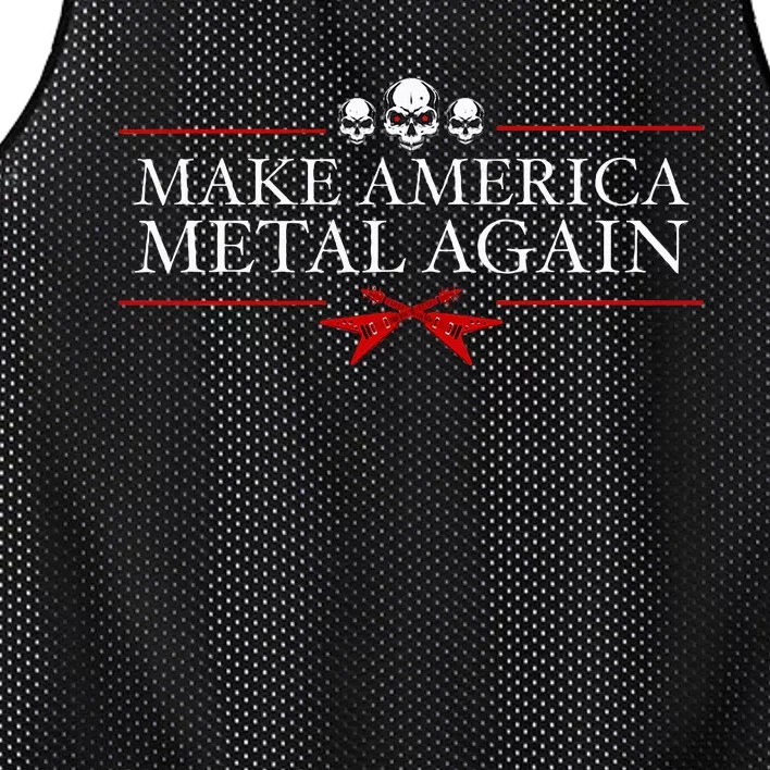 Make America Metal Again Trump Rock Heavy Music Thrash Gift Mesh Reversible Basketball Jersey Tank