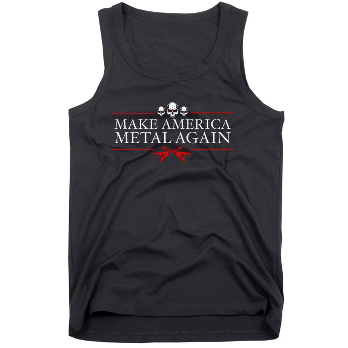 Make America Metal Again Trump Rock Heavy Music Thrash Gift Tank Top