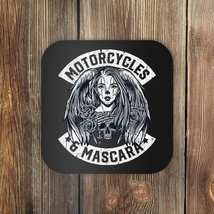 Motorcycles and Mascara Cute Motorcycle Chick Biker Coaster