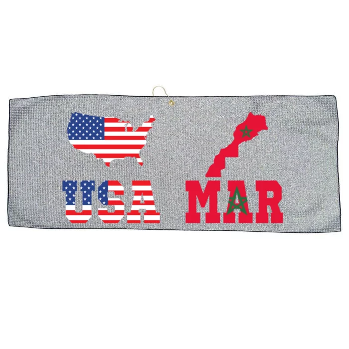 Moorish American Morocco Flag Moroccan Soccer Supporter Gift Large Microfiber Waffle Golf Towel