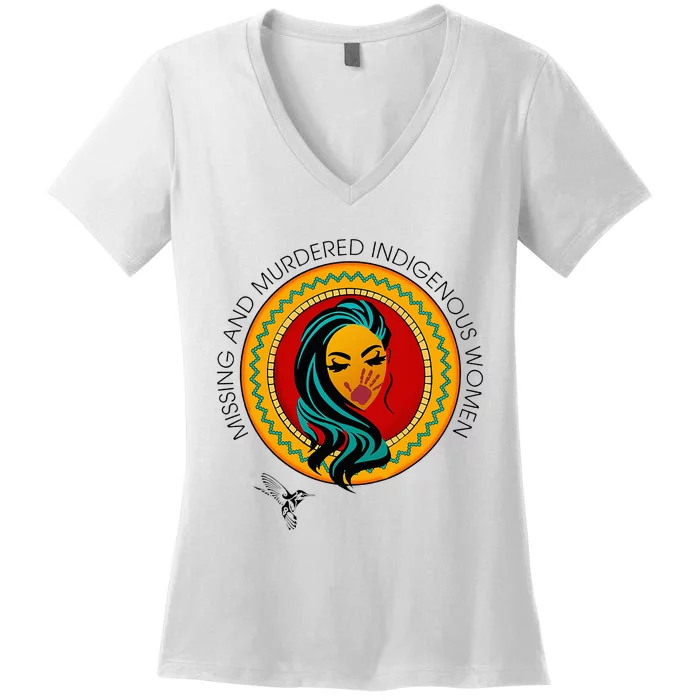 Missing And Murdered Indigenous Native American Women's V-Neck T-Shirt