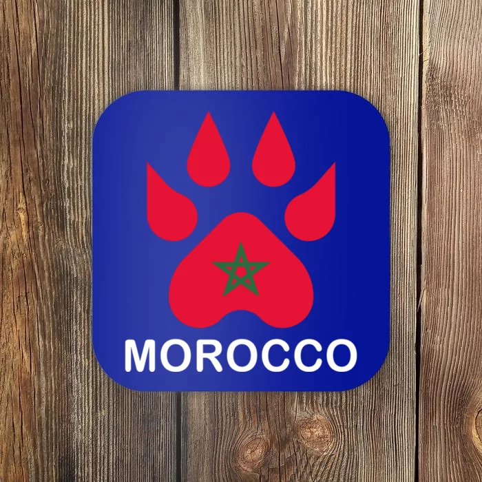 Moorish American Morocco Flag Moroccan Soccer Supporter Funny Gift Coaster