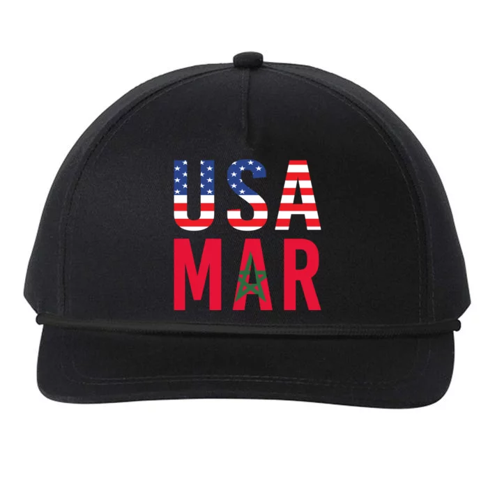 Moorish American Morocco Flag Moroccan Soccer Supporter Gift Snapback Five-Panel Rope Hat