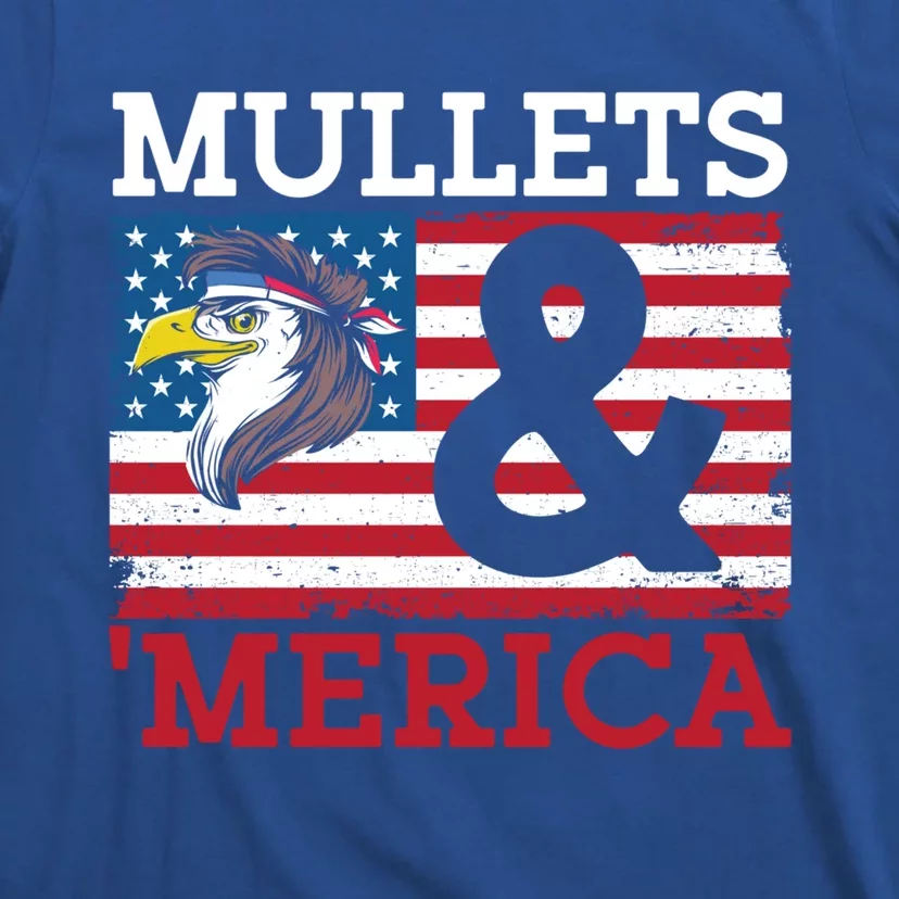 Mullets And Merica Eagle Mullet Hairstyle Funny Gift T-Shirt