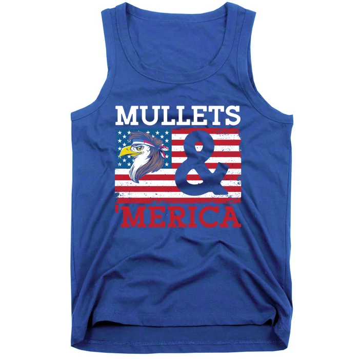 Mullets And Merica Eagle Mullet Hairstyle Funny Gift Tank Top