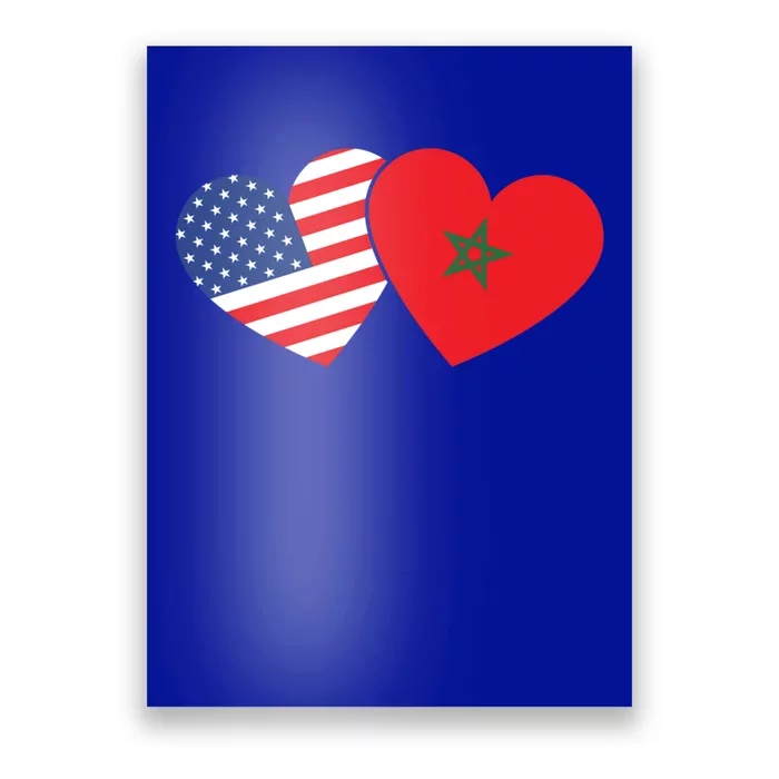 Moorish American Morocco Flag Moroccan Soccer Supporter Gift Poster