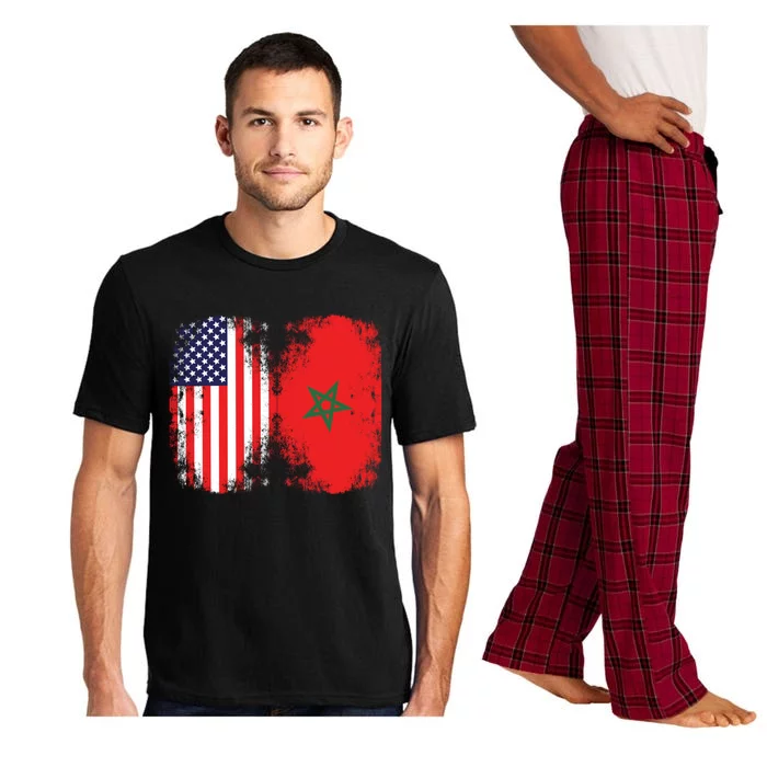 Moorish American Morocco Flag Moroccan Soccer Supporter Cool Gift Pajama Set