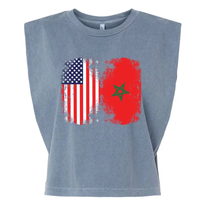 Moorish American Morocco Flag Moroccan Soccer Supporter Cool Gift Garment-Dyed Women's Muscle Tee