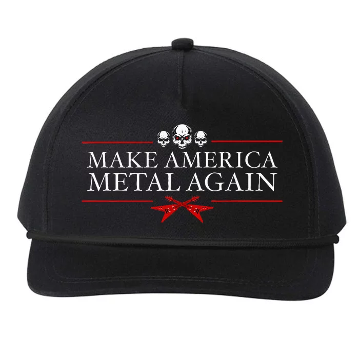 Make America Metal Again Trump Rock Heavy Music Thrash Gift Snapback Five-Panel Rope Hat