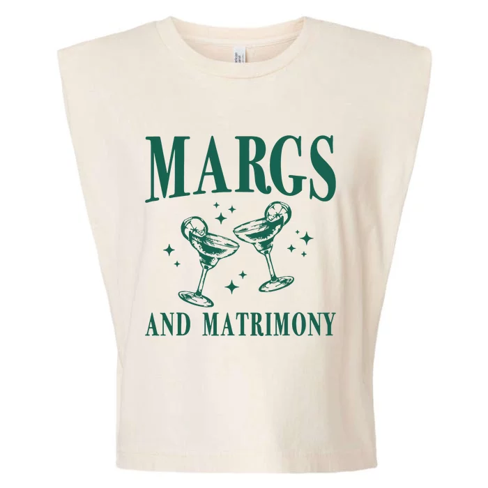 Margs And Matrimony Bachelorette Party Margarita Bach Garment-Dyed Women's Muscle Tee