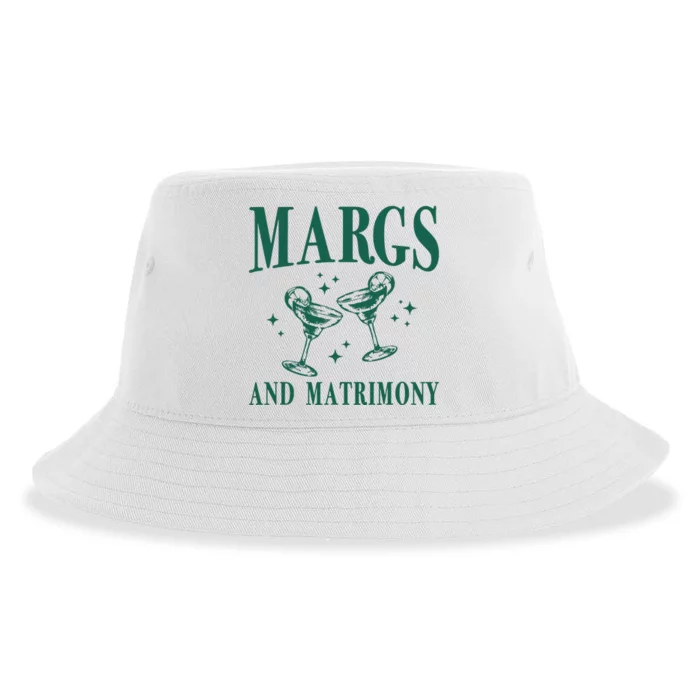 Margs And Matrimony Bachelorette Party Margarita Bach Sustainable Bucket Hat