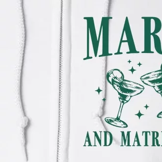 Margs And Matrimony Bachelorette Party Margarita Bach Full Zip Hoodie