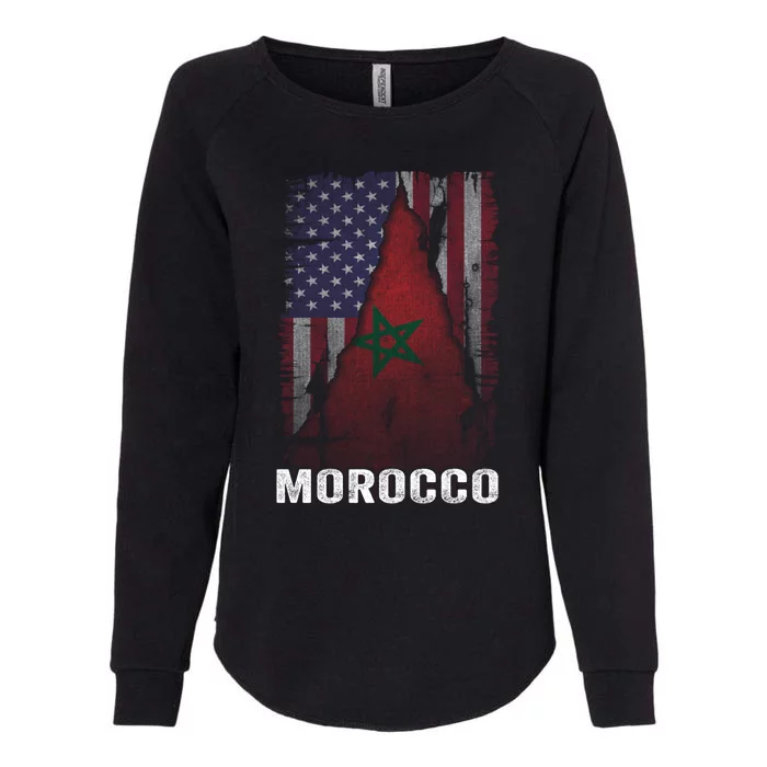 Moorish American Morocco Flag Moroccan Soccer Supporter Gift Womens California Wash Sweatshirt