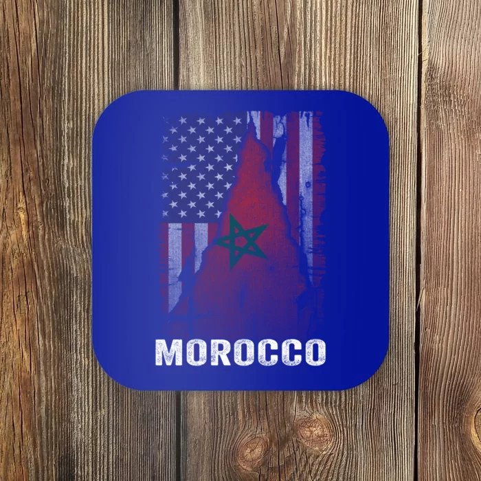 Moorish American Morocco Flag Moroccan Soccer Supporter Gift Coaster