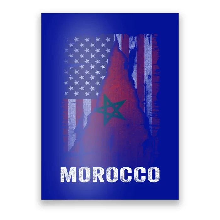 Moorish American Morocco Flag Moroccan Soccer Supporter Gift Poster