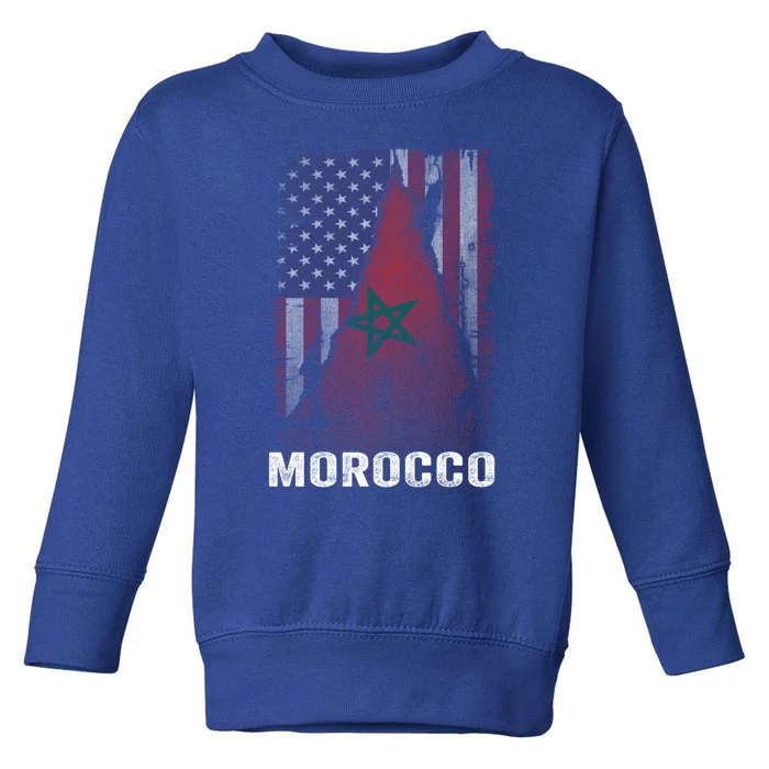 Moorish American Morocco Flag Moroccan Soccer Supporter Gift Toddler Sweatshirt