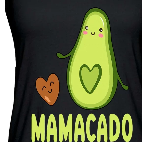 Mamacado Avocado Mama Funny Avocado Pregnancy Announcement Ladies Essential Flowy Tank