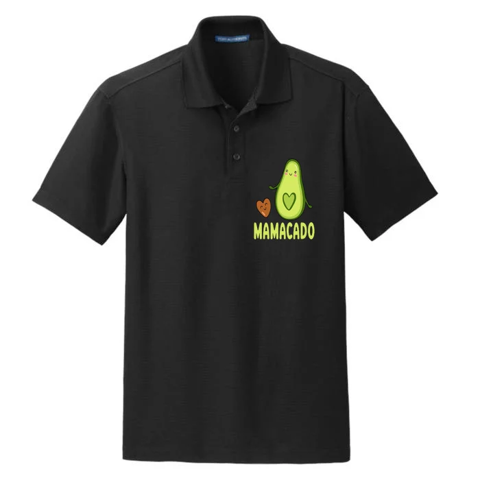 Mamacado Avocado Mama Funny Avocado Pregnancy Announcement Dry Zone Grid Performance Polo