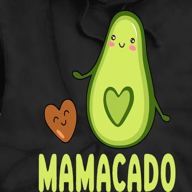 Mamacado Avocado Mama Funny Avocado Pregnancy Announcement Tie Dye Hoodie