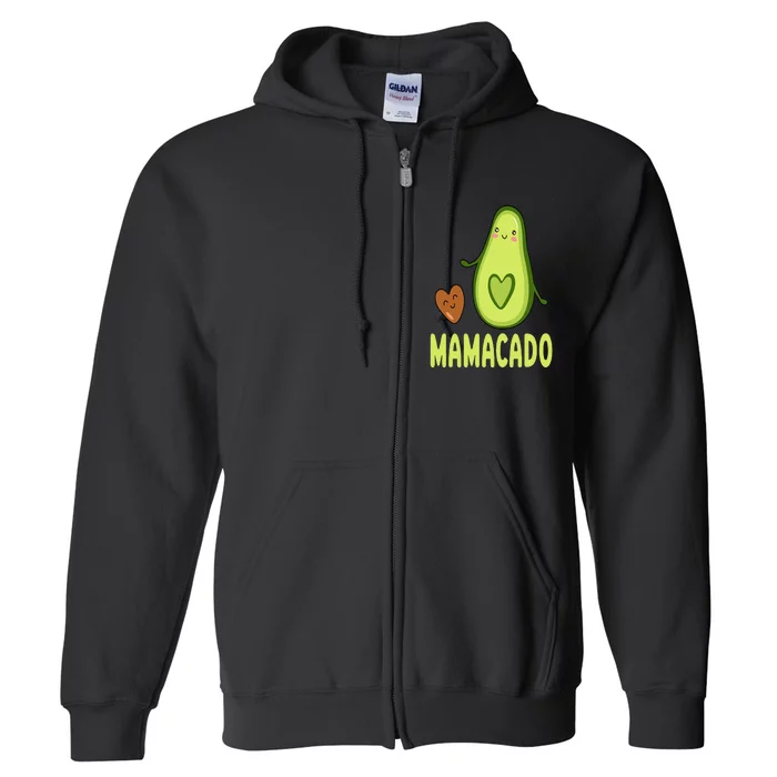 Mamacado Avocado Mama Funny Avocado Pregnancy Announcement Full Zip Hoodie