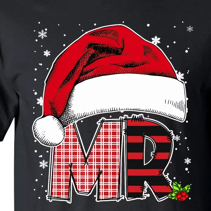 Mr And Mrs Claus Couples Matching Christmas Pajamas Santa Tall T-Shirt