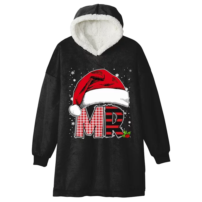 Mr And Mrs Claus Couples Matching Christmas Pajamas Santa Hooded Wearable Blanket